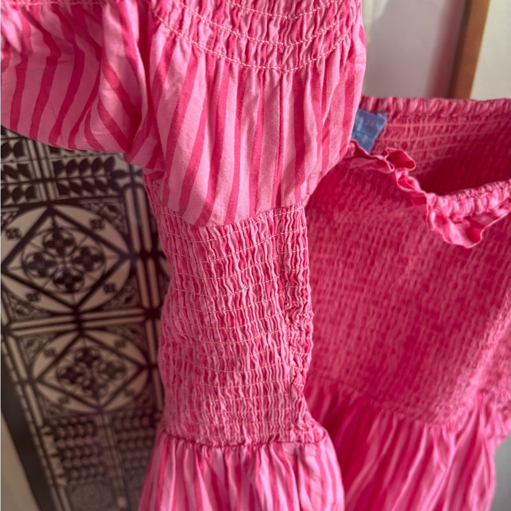 Draper James Pink Striped Mini Dress - Picture 4 of 8